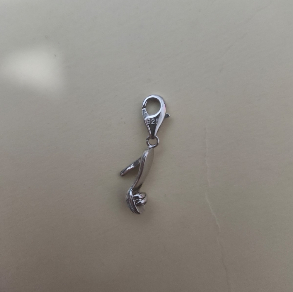 Silver Stiletto Heel Charm Pendant
